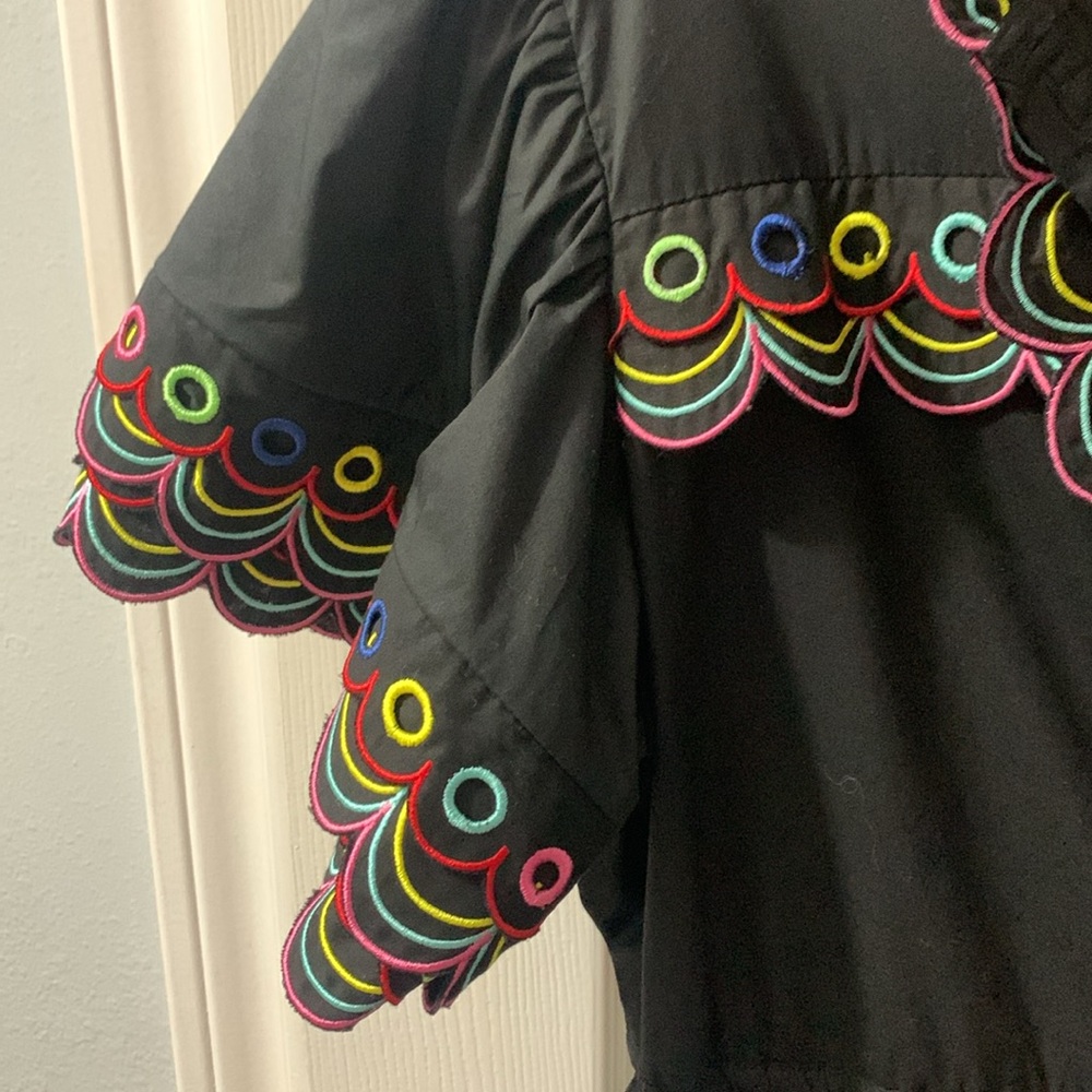 CeliaB Black Maxi Dress with Colorful Embroidery - Picture 5 of 11